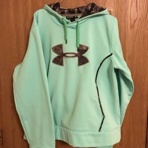 Under Armour Green and Camo hoodie